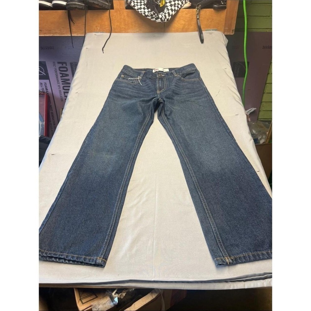 Levis 505 Straight Leg Jeans Dark Wash Denim Blue W27 L27 14REG